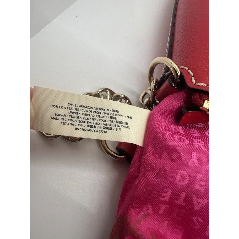 Kate Spade Wellesley Byrd Pink Leather Chain Shoulder Bag Purse Handbag